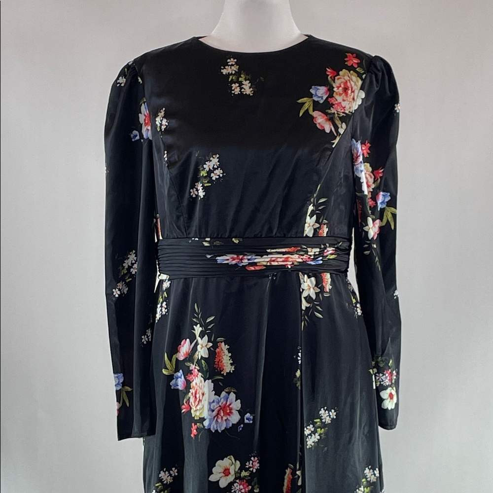 Ieena for Mac Duggal Faux Wrap Floral Gown, 14 - Picture 10 of 16